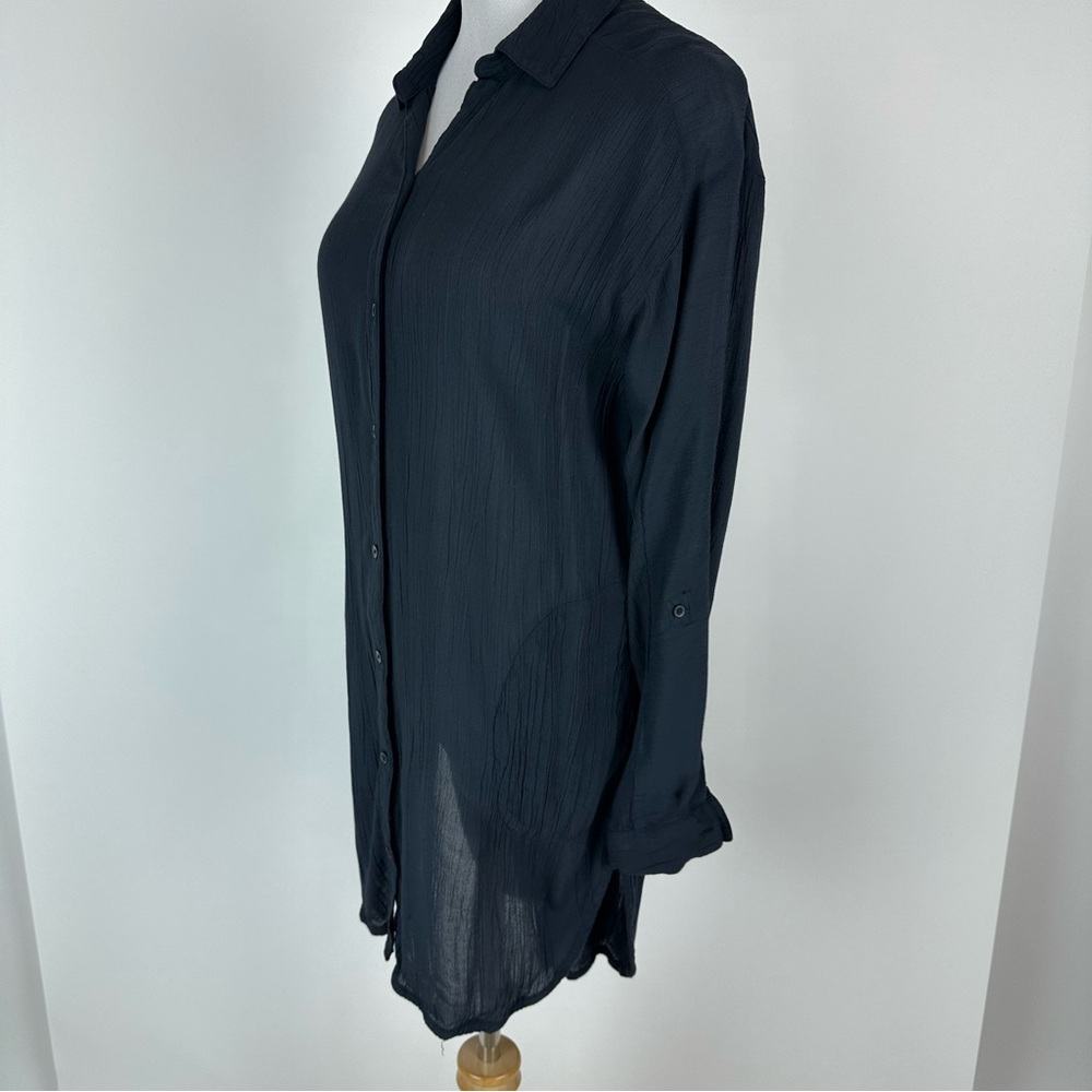 Prana Scheena Black Gauze Tunic Swim Coverup Size Medium - Picture 8 of 15
